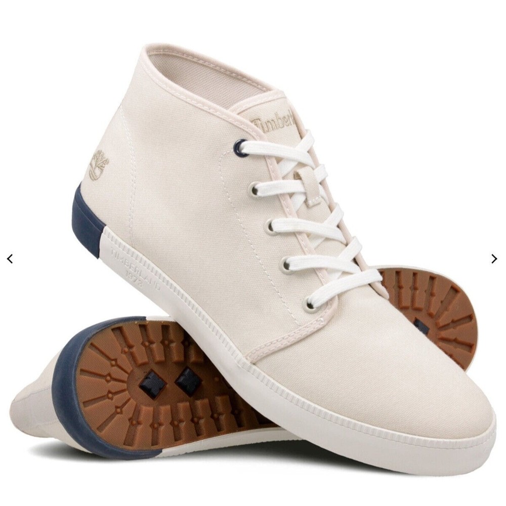 TIMBERLAND NEWPORT BAY CANVAS CHUKKA Hi Top  sneaker men 13 beige
